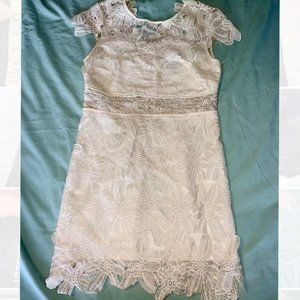 White Lace Midi Dress